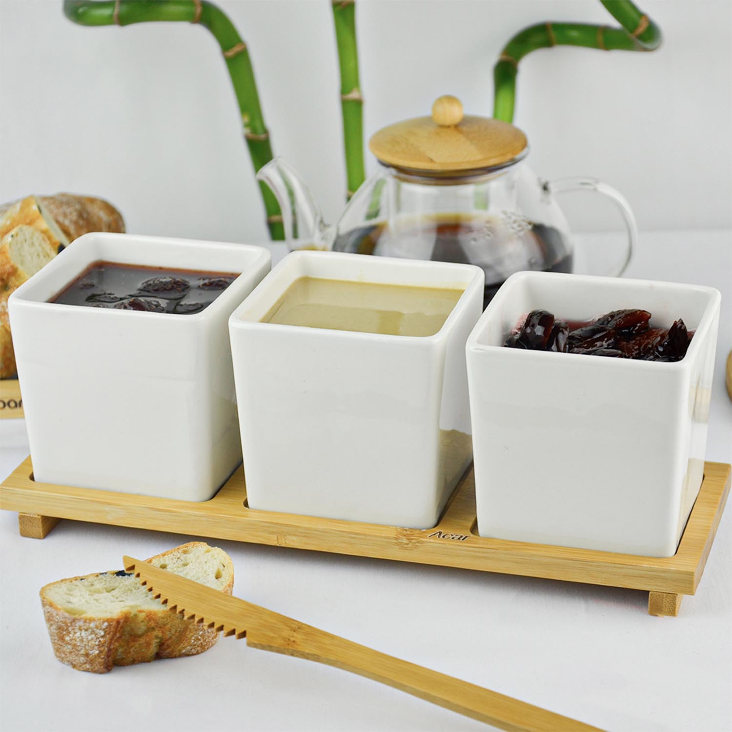 PORSELEN 3 LÜ BAMBU LU KASE porj-010158 PORSELEN 3 LÜ BAMBU LU KASE porj-010158